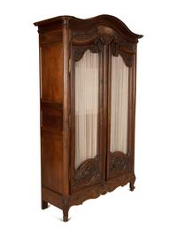 A Louis XV Provincial Style Mahogany Armoire