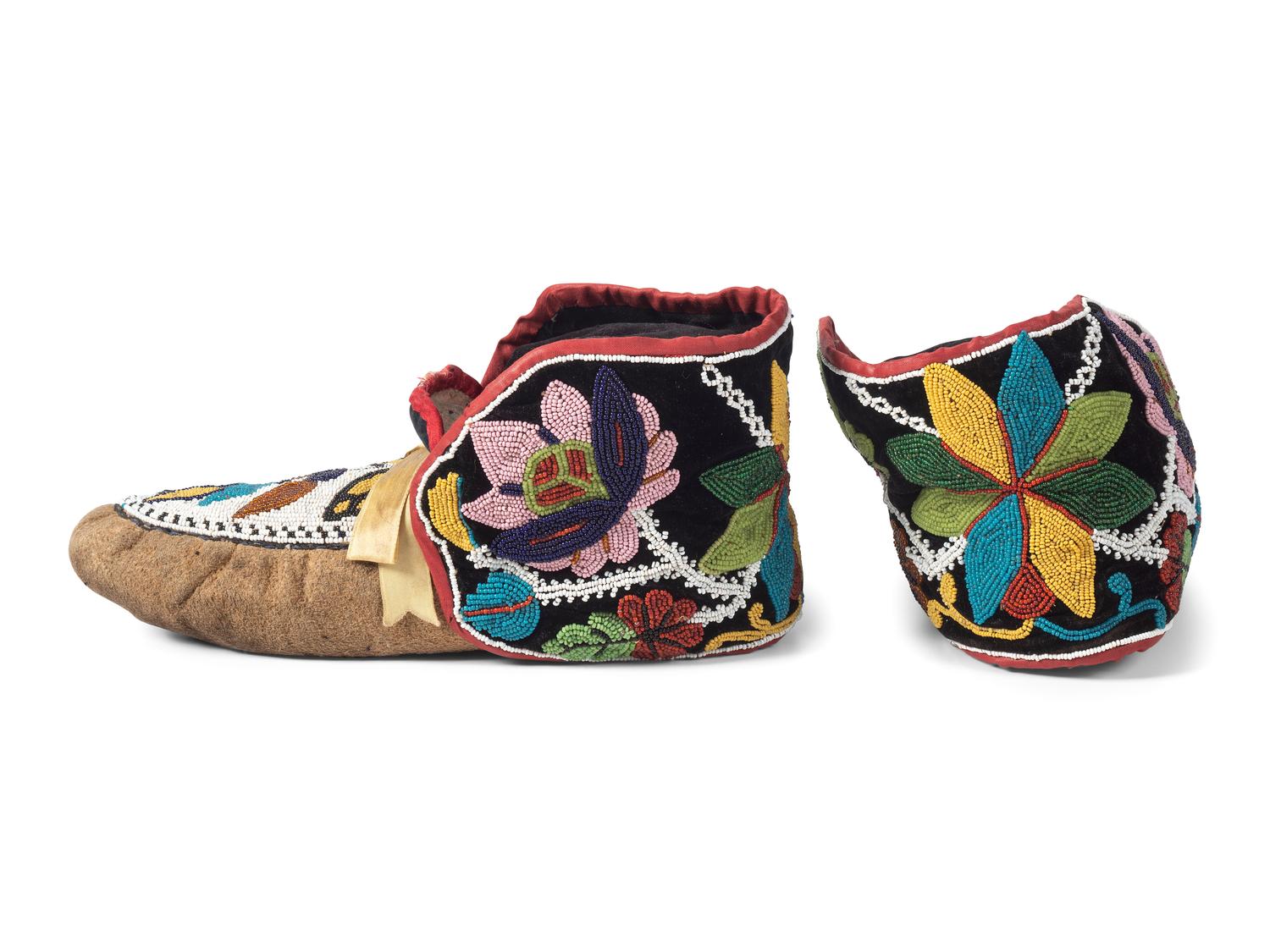 Great Lakes Beaded Moose Hide Moccasins