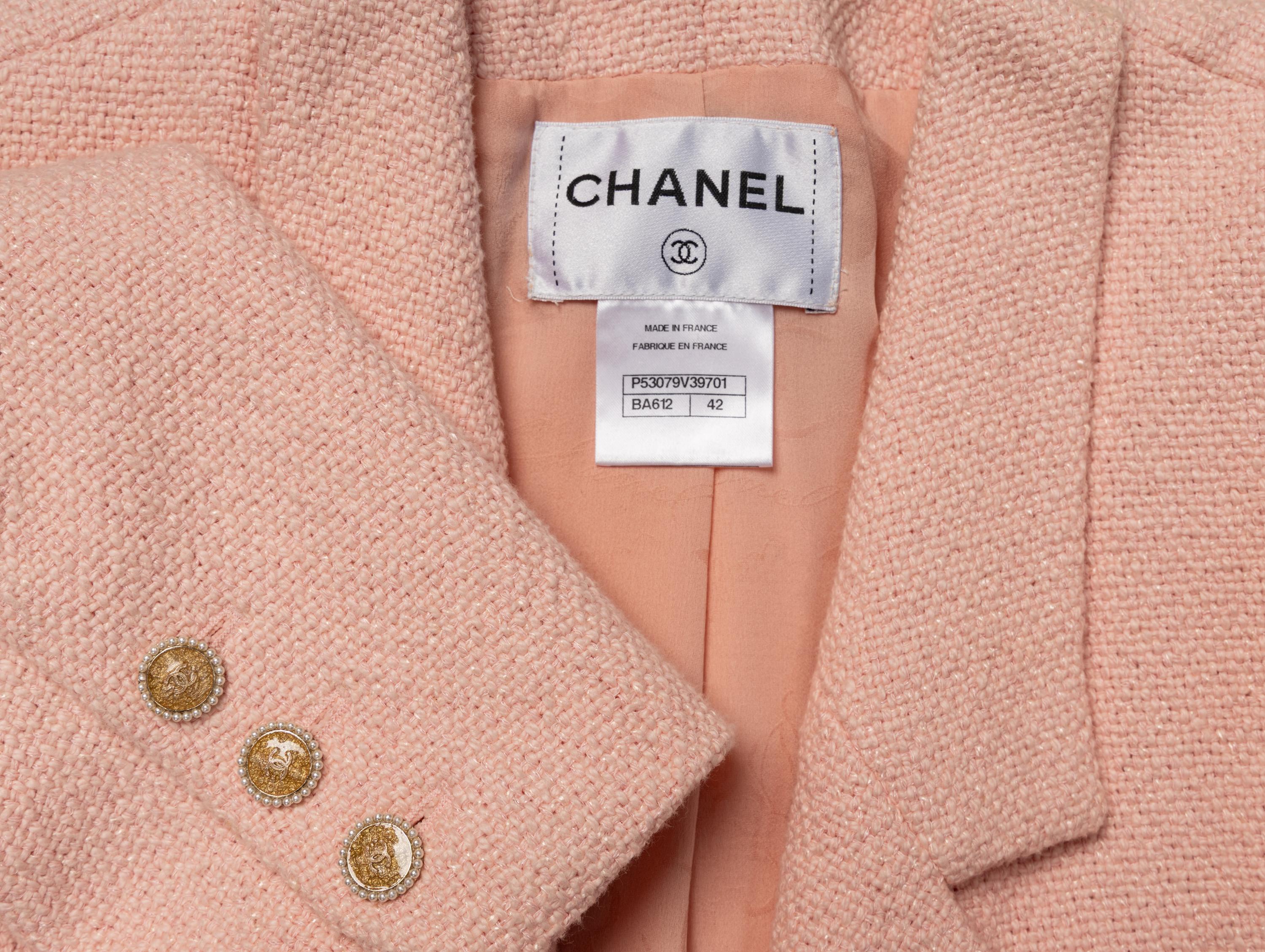 Chanel, Pink Cotton Tweed Jacket