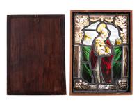 Two Leaded and Stained Glass Panels