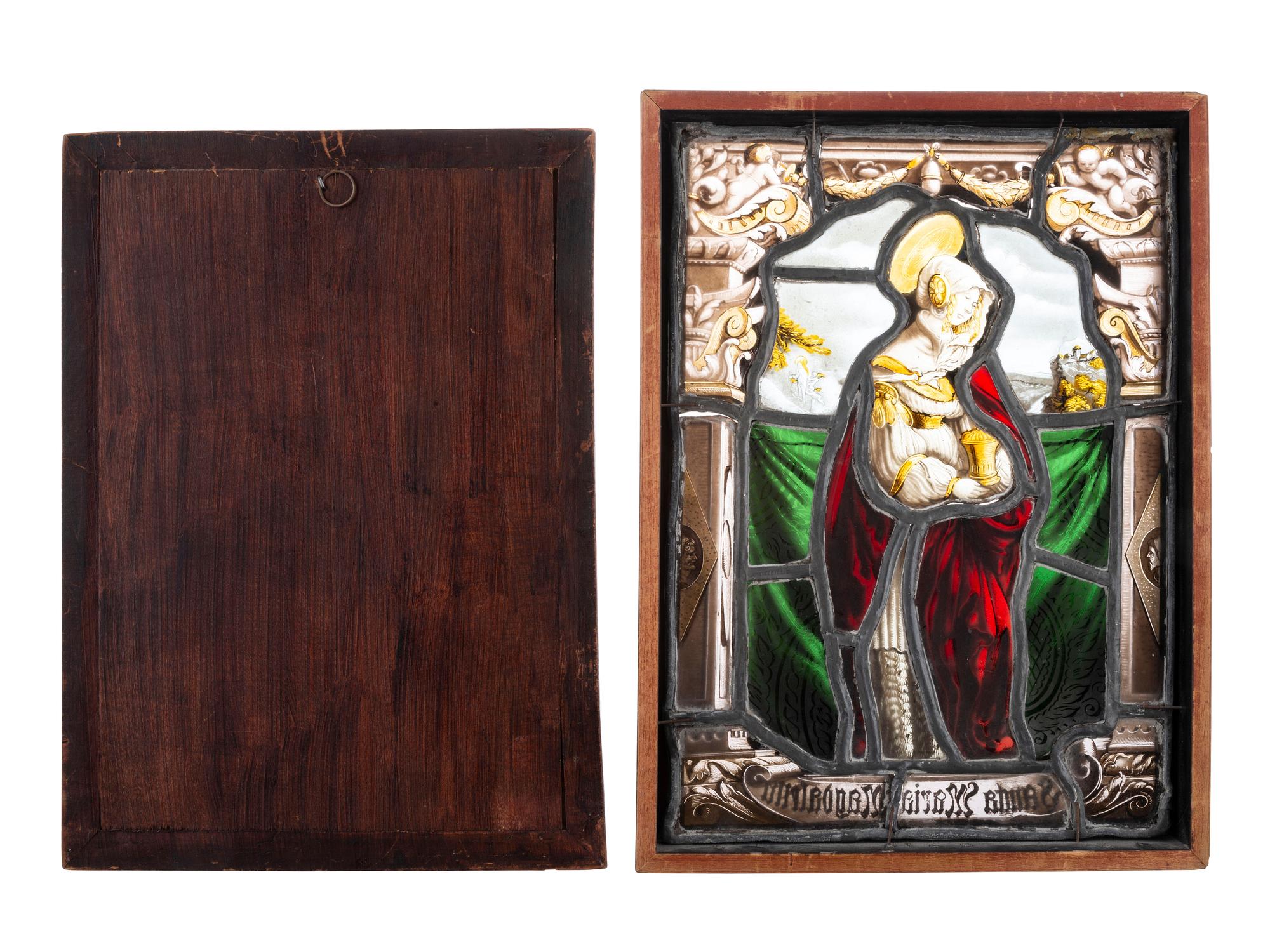 Two Leaded and Stained Glass Panels