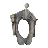 A Zinc Dormer Window Surround 40" W x 12" D x 50" H — France, Circa 1880