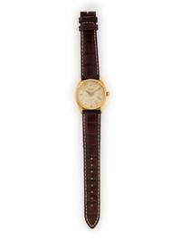ROLEX, REF. 6565, 18K YELLOW GOLD VINTAGE 'OYSTER PERPETUAL ' WATCH WITH HONEYCOMB DIAL, CIRCA 1956