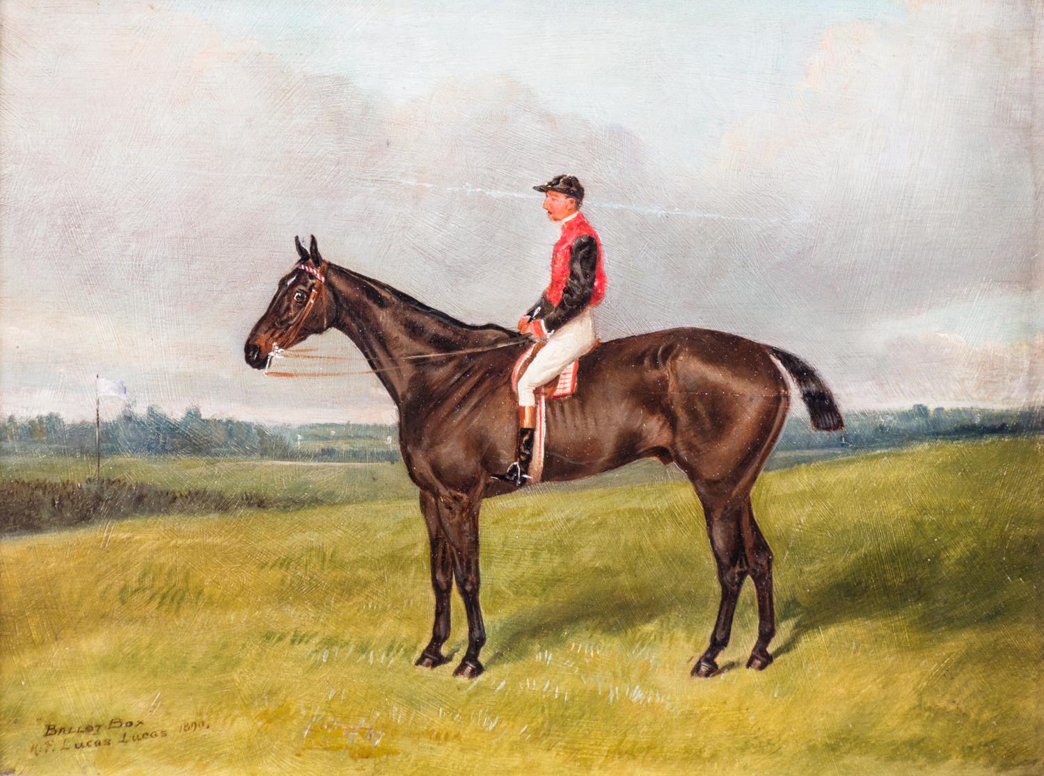 Henry Frederick Lucas Lucas, (British, 1848-1943), Coronet and Ballot Box (Chestnut Bays), 1890