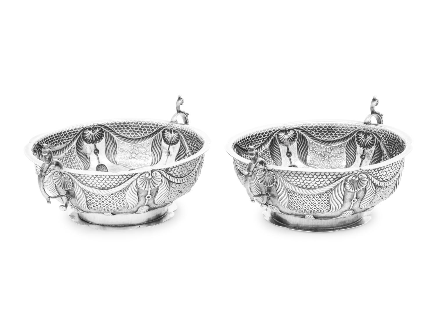 A Pair of Dutch Silver Sugar Bowls