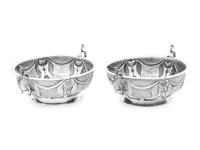 A Pair of Dutch Silver Sugar Bowls