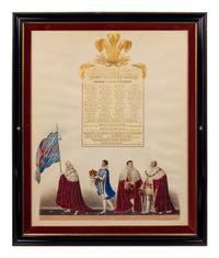 Nine Engravings Depicting the Coronation of George IV