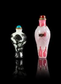 Two Chinese Peking Glass Snuff Bottles