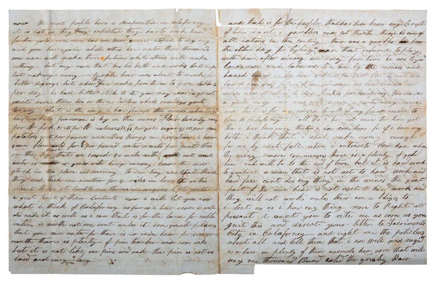 [MINING] California Gold Rush and more - letters, brochures, souvenirs.