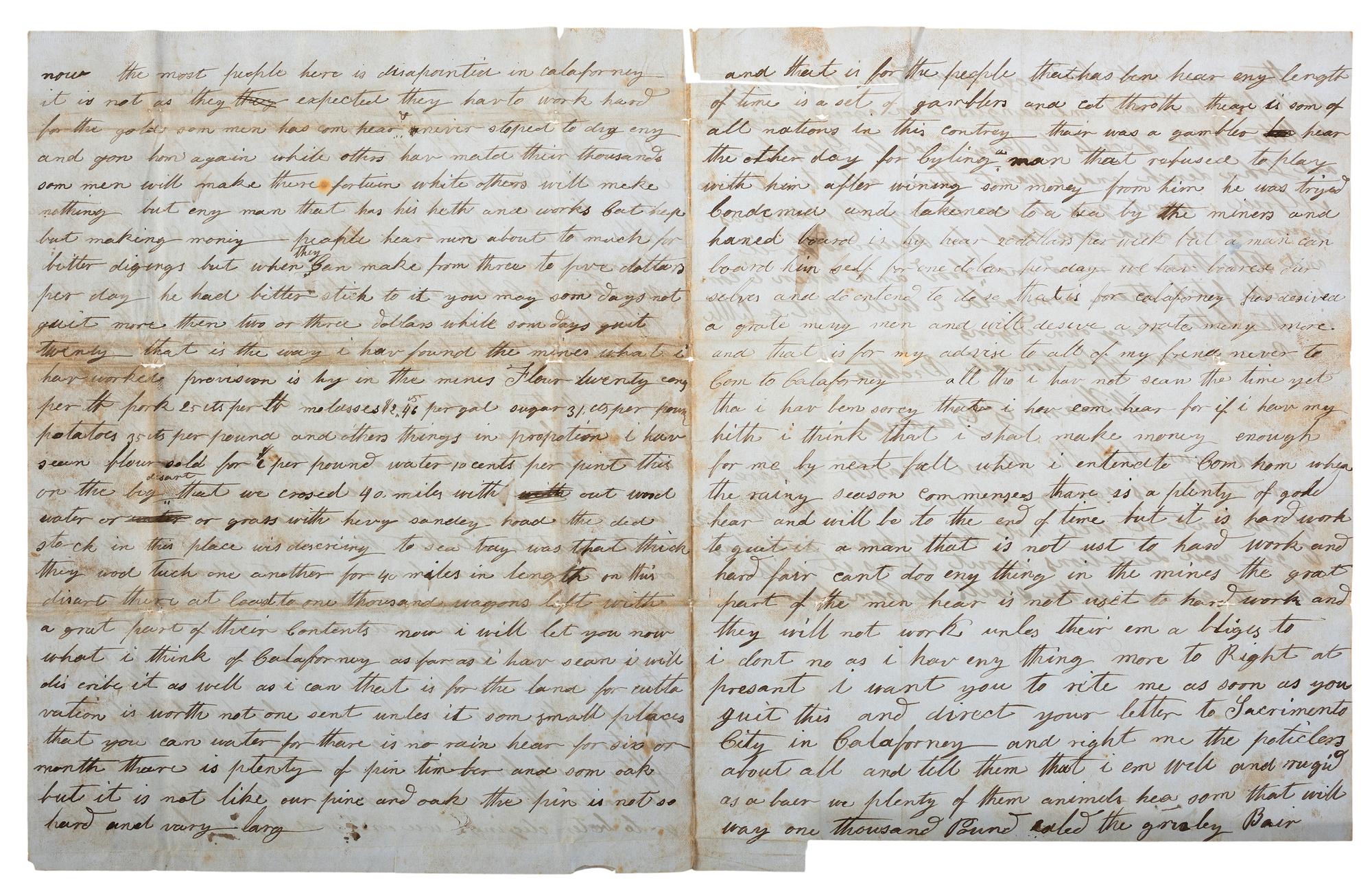 [MINING] California Gold Rush and more - letters, brochures, souvenirs.