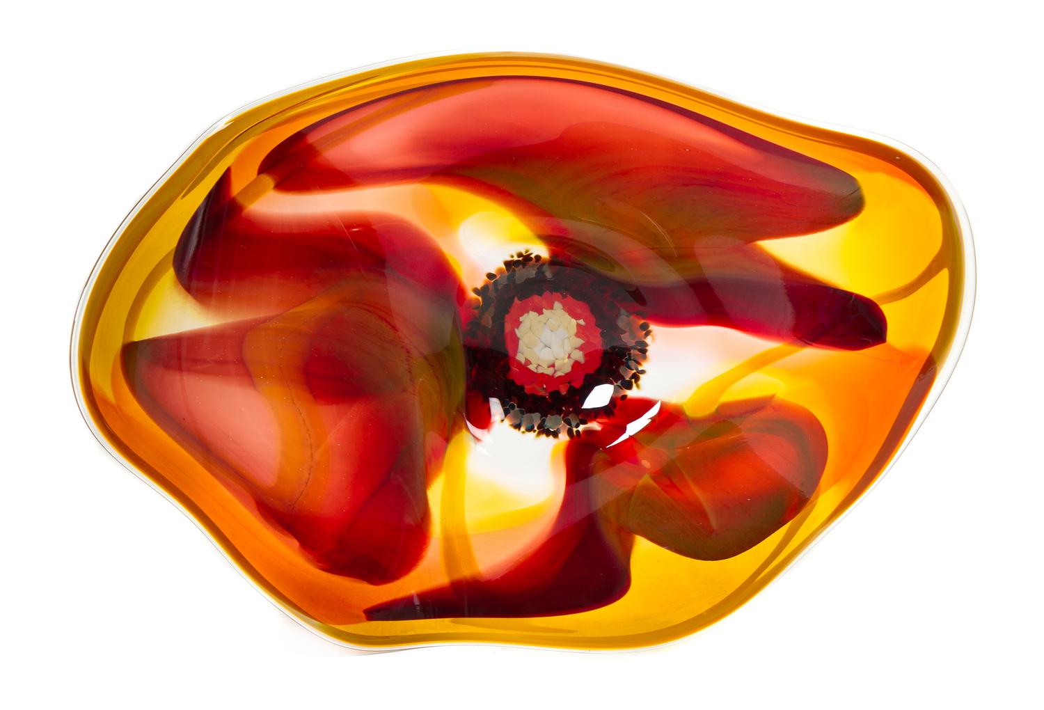 An American Studio Glass Sculpture, Ross Neder Largest 33 x 29 inches.