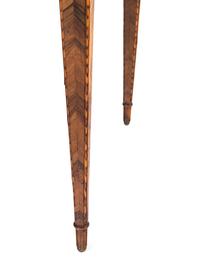 A Continental Figured Walnut and Marquetry Side Table
