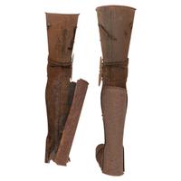 Pair of 19th Century Victorian-Style Plated Leg Armor