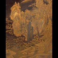 An Exhibition-quality Japanese lacquered table screen 日本砚屏一件 Meiji to Taisho period ?????