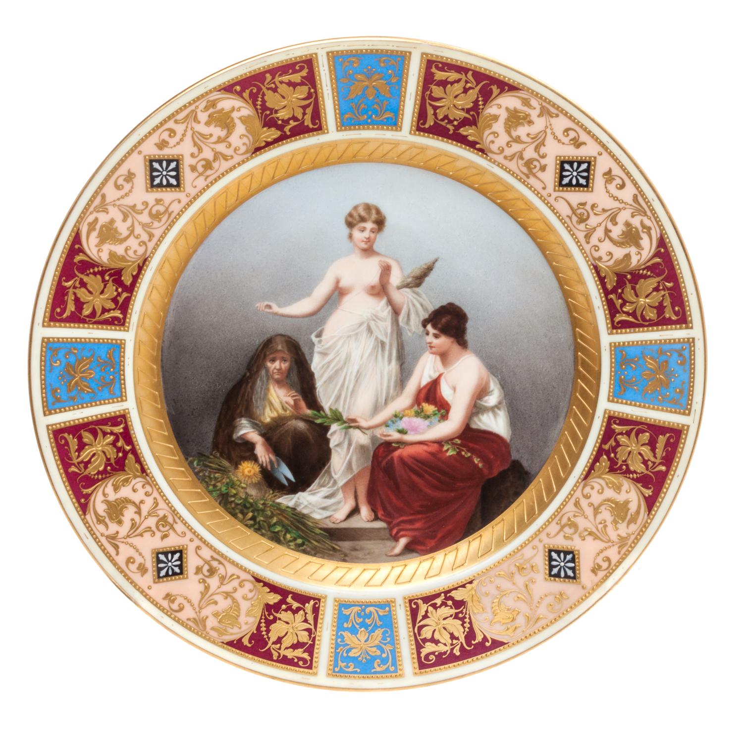 A Royal Vienna Cabinet Plate Diameter 9 5/8 inches.