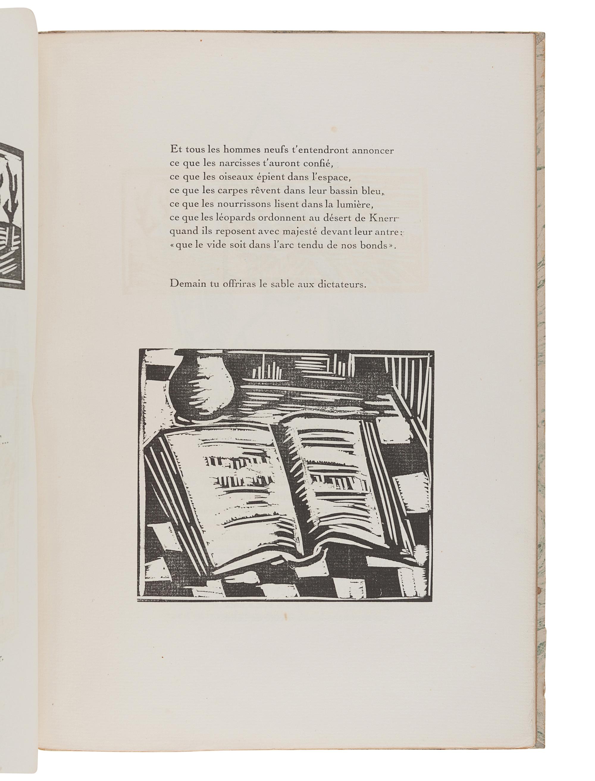 [ARTIST'S BOOK]. VLAMINCK, Maurice de, illustrator. -- VANDERPYL, Fritz. Voyages . Paris: Éditions de la Galerie Simon, 1920.