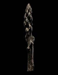 A Roman Bronze Asparagus and a Roman Bronze Hand Pin