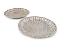 A Pair of American Silver Scalloped Trays — Gorham, 20th Century
