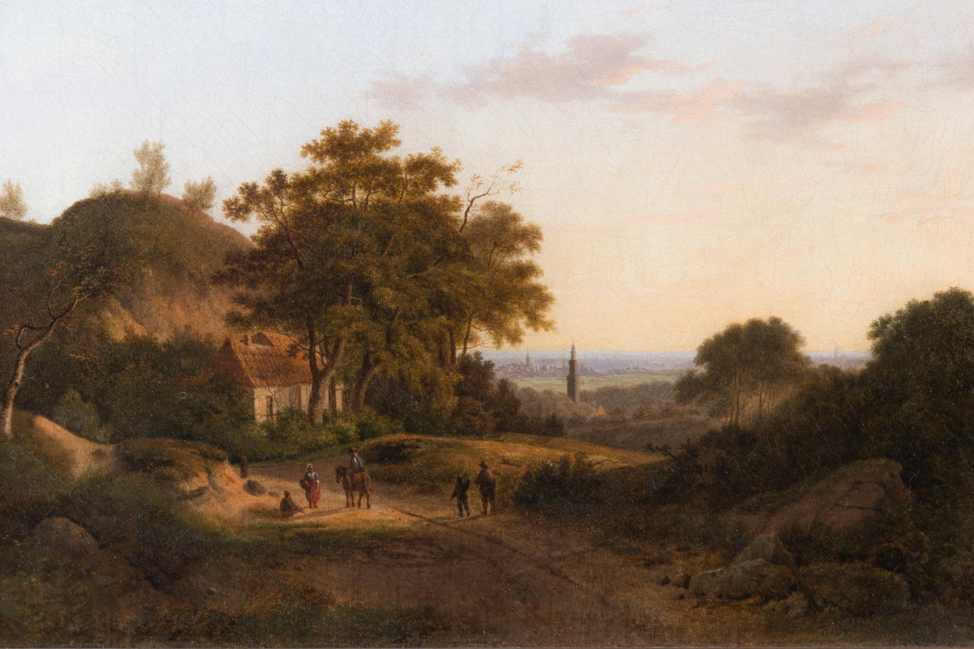 Manner of Jan Dirksz Both (Dutch, circa 1615/18-1652) Pastoral Landscape with Figures oil on canvas