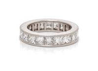 A Platinum and Diamond Eternity Band, 5.00 dwts.