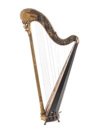 An English or Continental Painted Harp