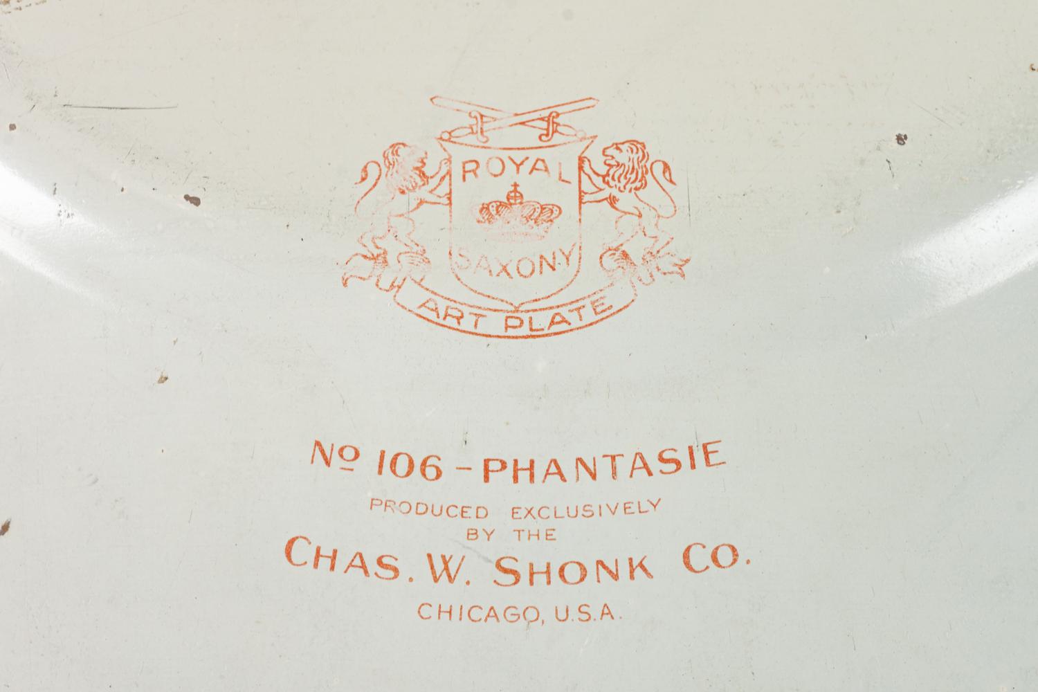 A Collection of Five Tin Lithographed Art Plates