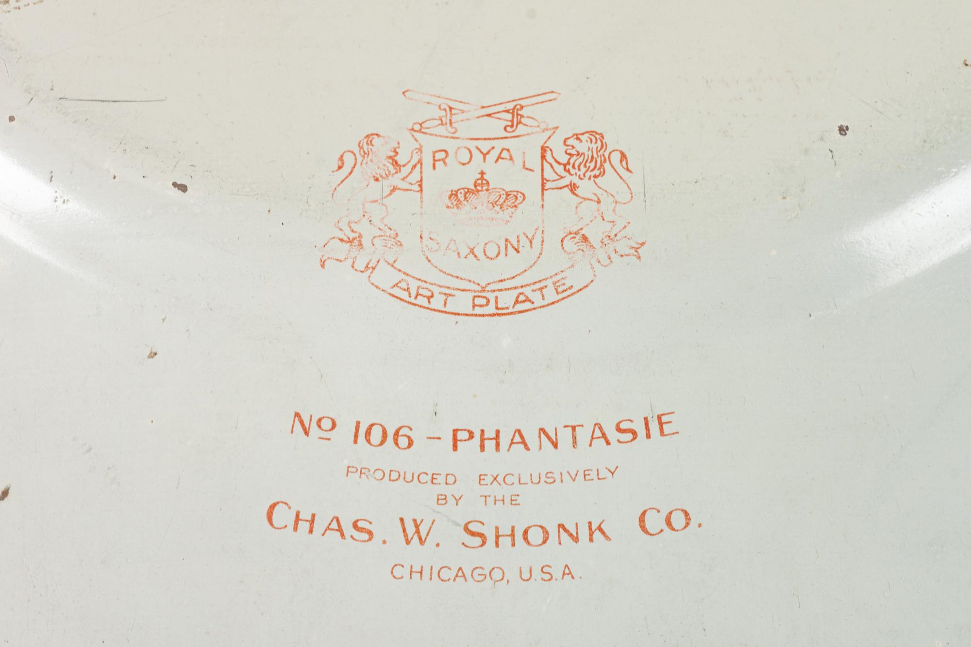 A Collection of Five Tin Lithographed Art Plates