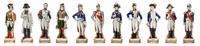 A Set of Eleven German Porcelain Figures, Scheibe-Alsbach Height of Napoleon 9 1/4 inches. — FIRST HALF 20TH CENTURY