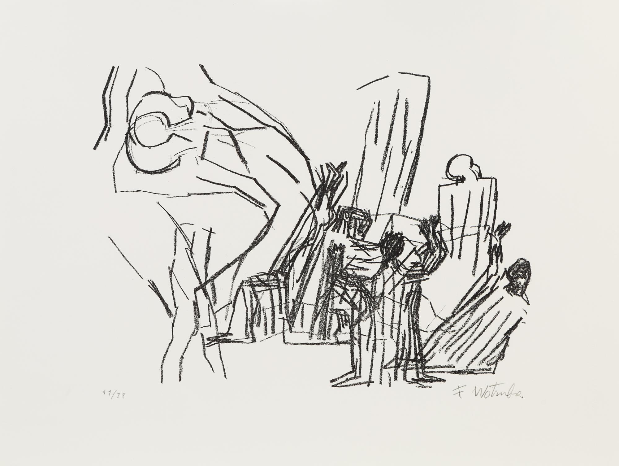 Fritz Wotruba, (Austrian, 1907-1975), Variations on Wagner's Ring, 1967 (suite of fourteen works)