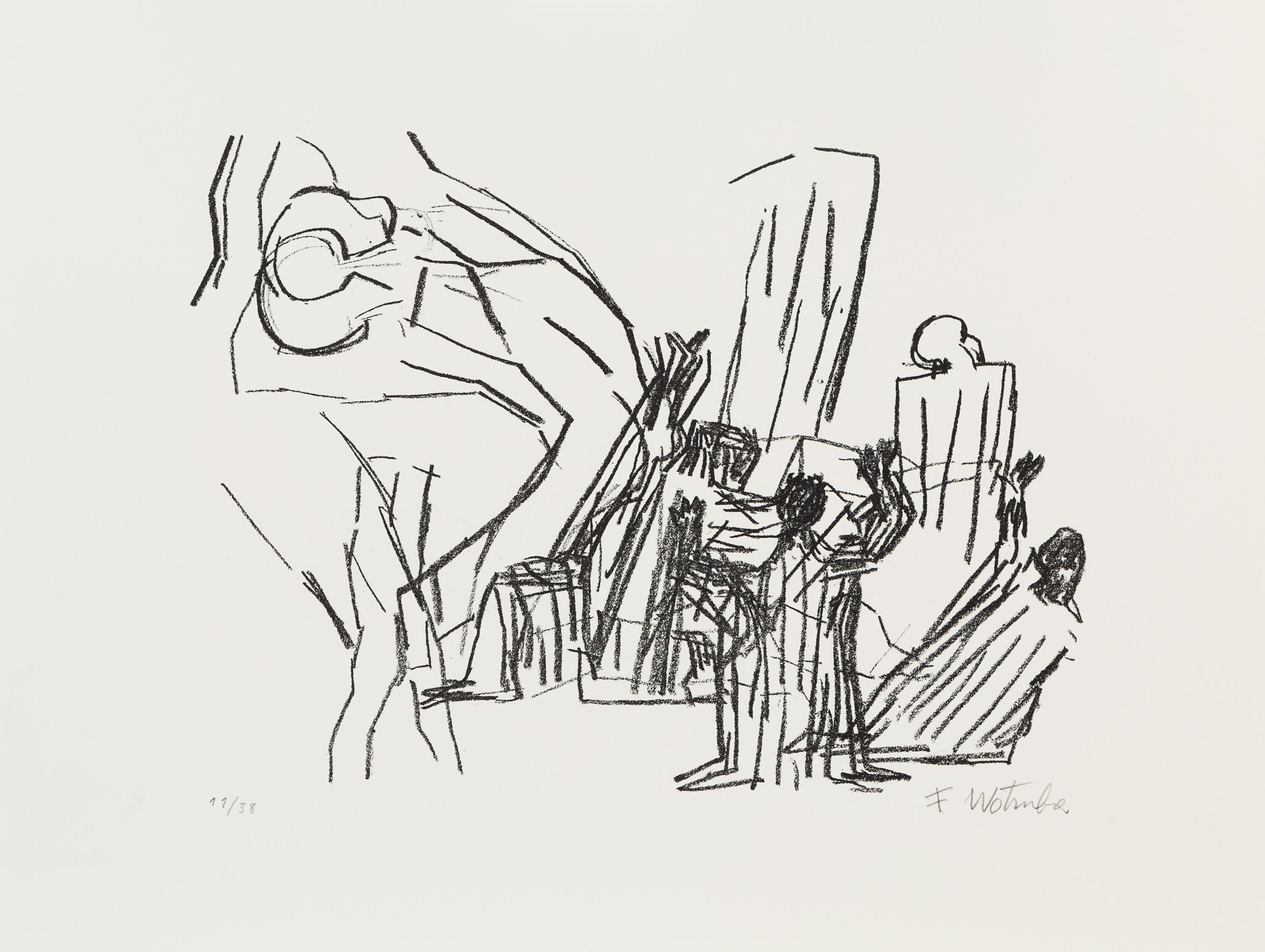 Fritz Wotruba, (Austrian, 1907-1975), Variations on Wagner's Ring, 1967 (suite of fourteen works)