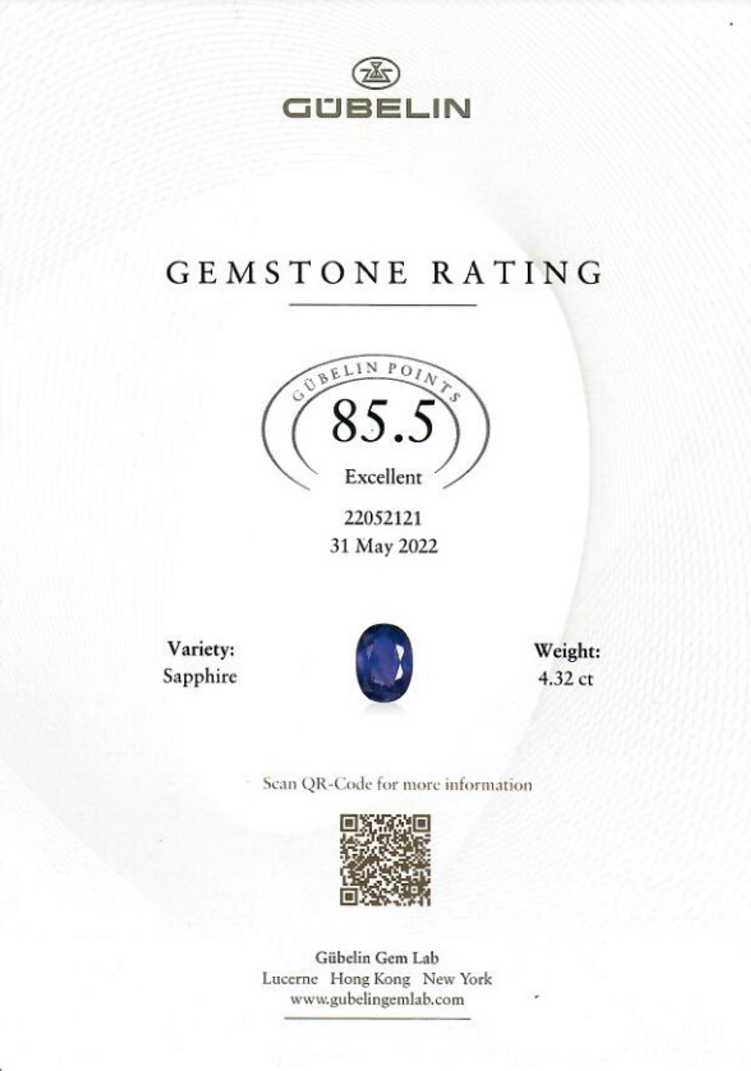 UNHEATED BURMESE SAPPHIRE AND DIAMOND BROOCH