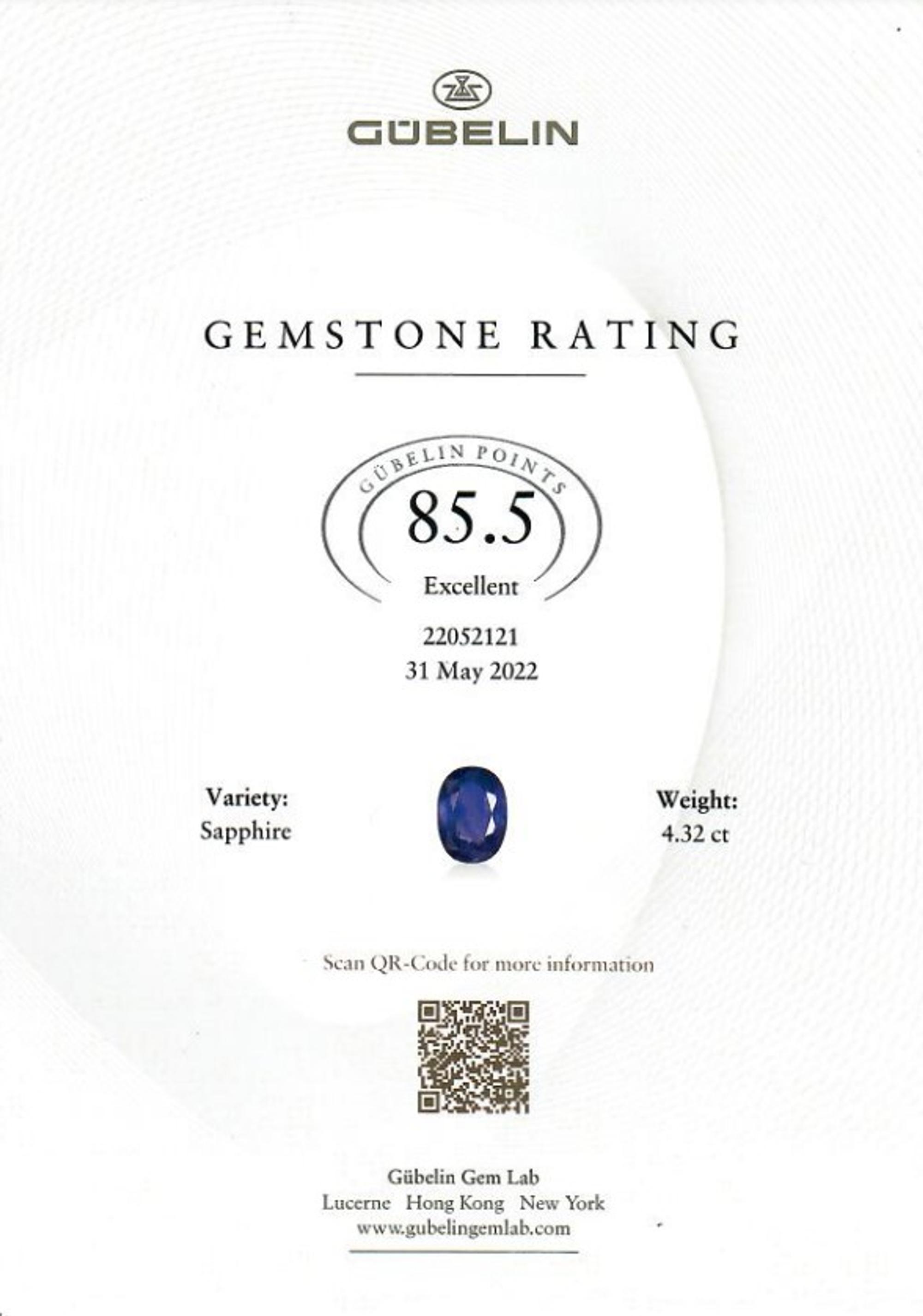UNHEATED BURMESE SAPPHIRE AND DIAMOND BROOCH