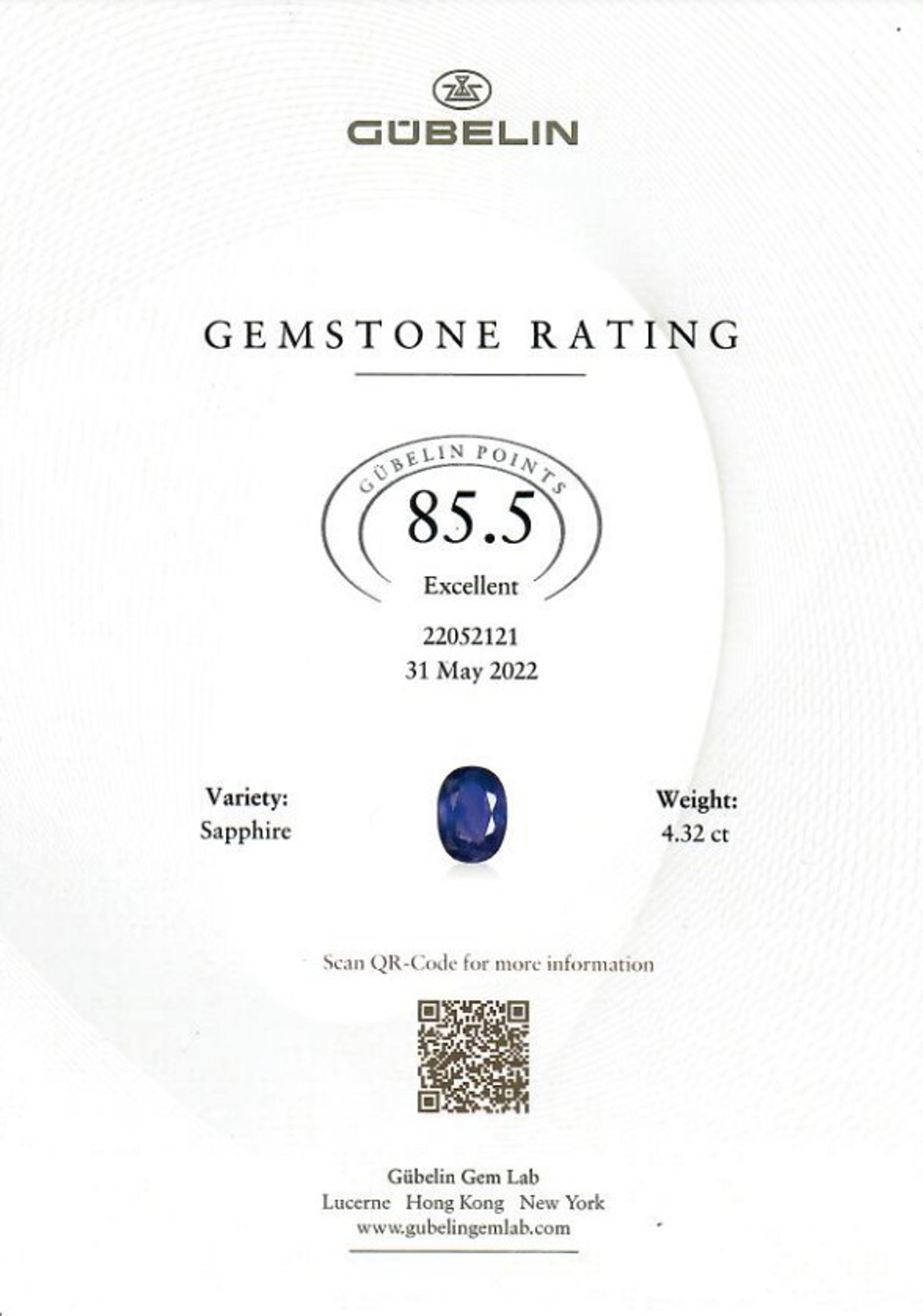 UNHEATED BURMESE SAPPHIRE AND DIAMOND BROOCH
