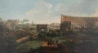 A View of the Roman Forum with the Colosseum and the Titus Arch
