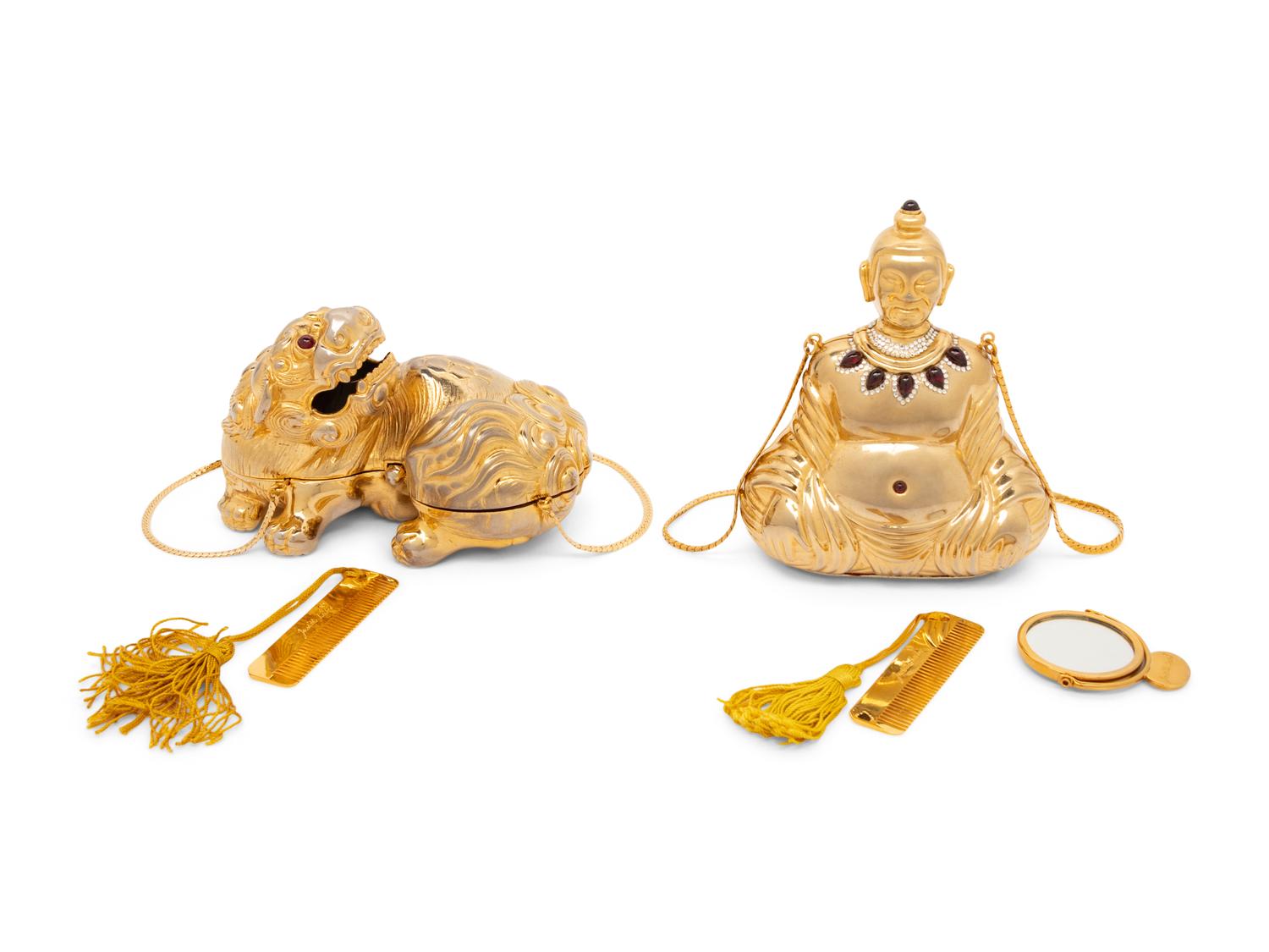 Judith Leiber, Two Asian-Inspired Minaudières