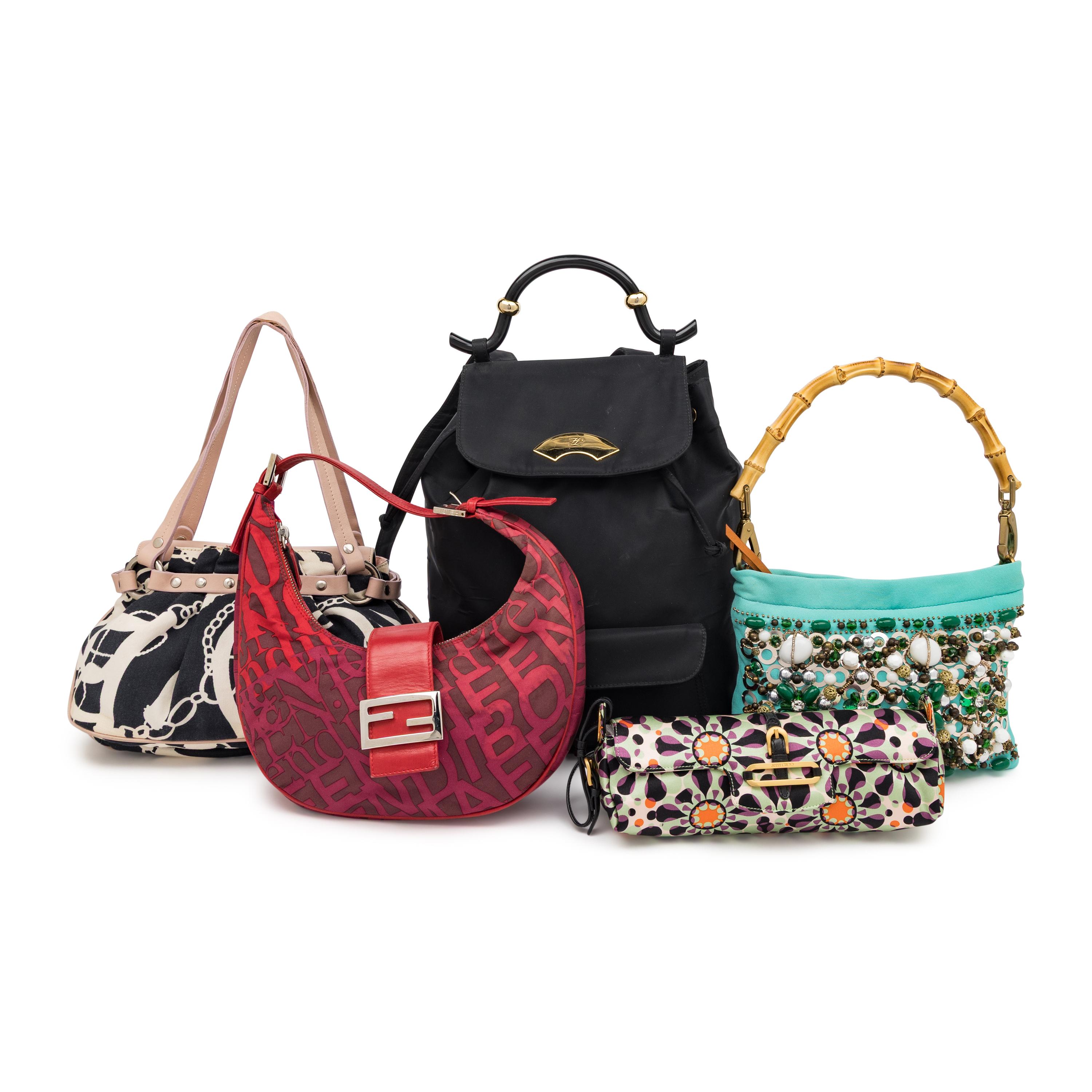 Five Designer Bags including Fendi and Miu Miu