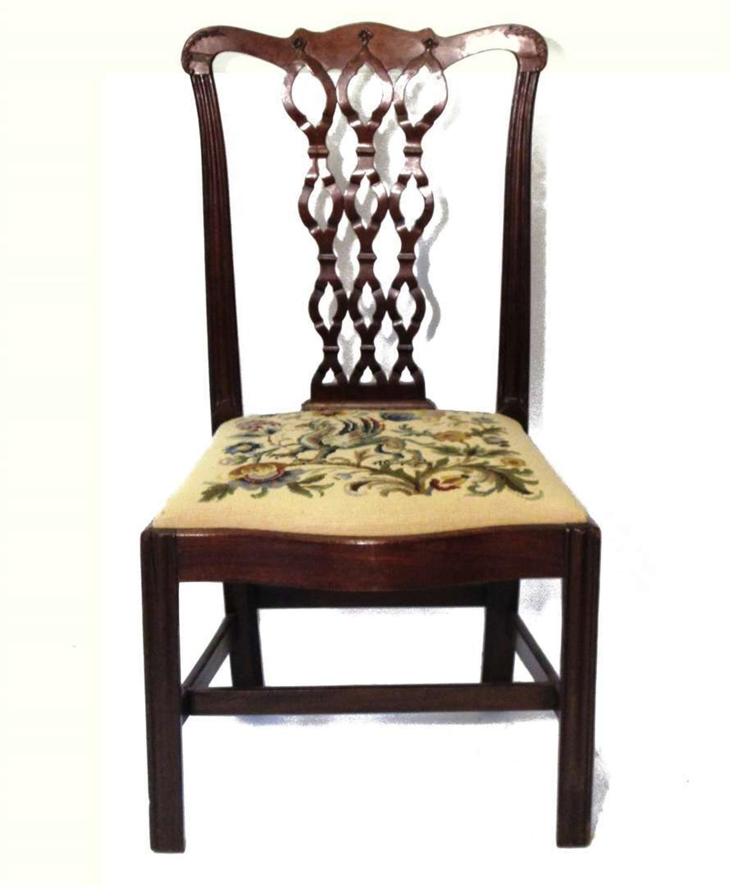 Chippendale carved mahogany side chair circa 1770