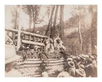 [NATIVE AMERICANS]. HAYNES, Jack (1884-1962), photographer. A group of 5 photographs of Crow Indians incl. Little Bighorn scout, White-Man-Runs-Him, collected by H.F. McLaury, Chicago Burlington & Quincy Railway advertising agent. Yellowstone Park, Wyoming, [1927].