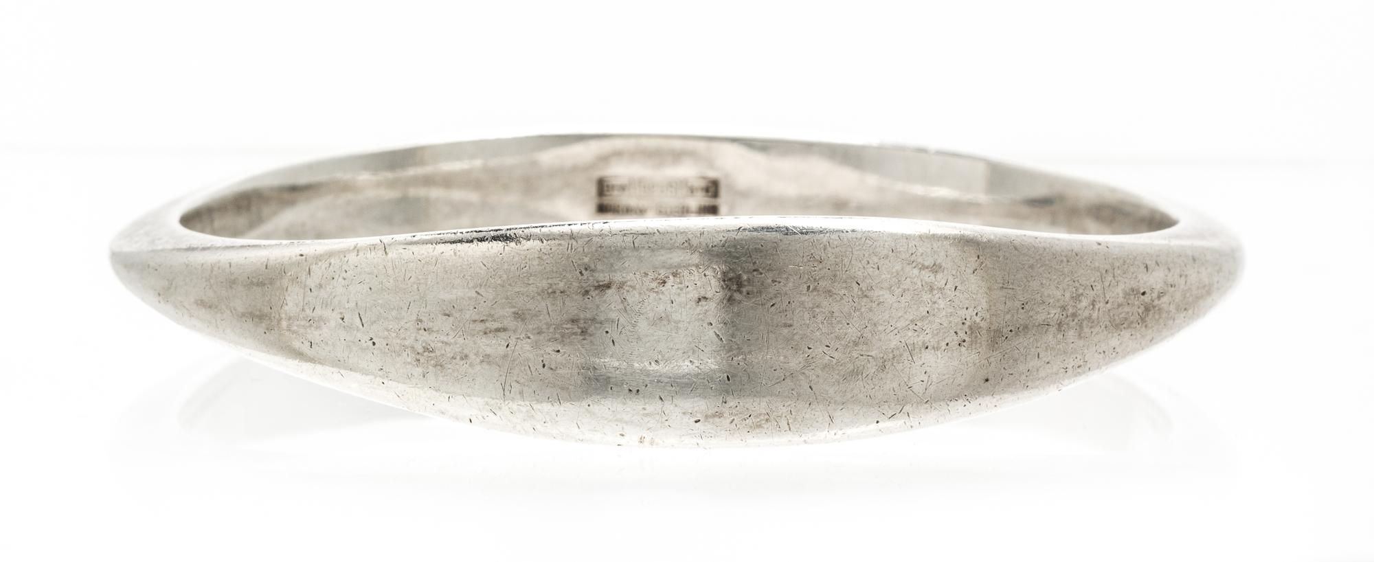 A Modernist Sterling Silver Ergonomic Bangle Bracelet, David Andersen. 38.80 dwts.