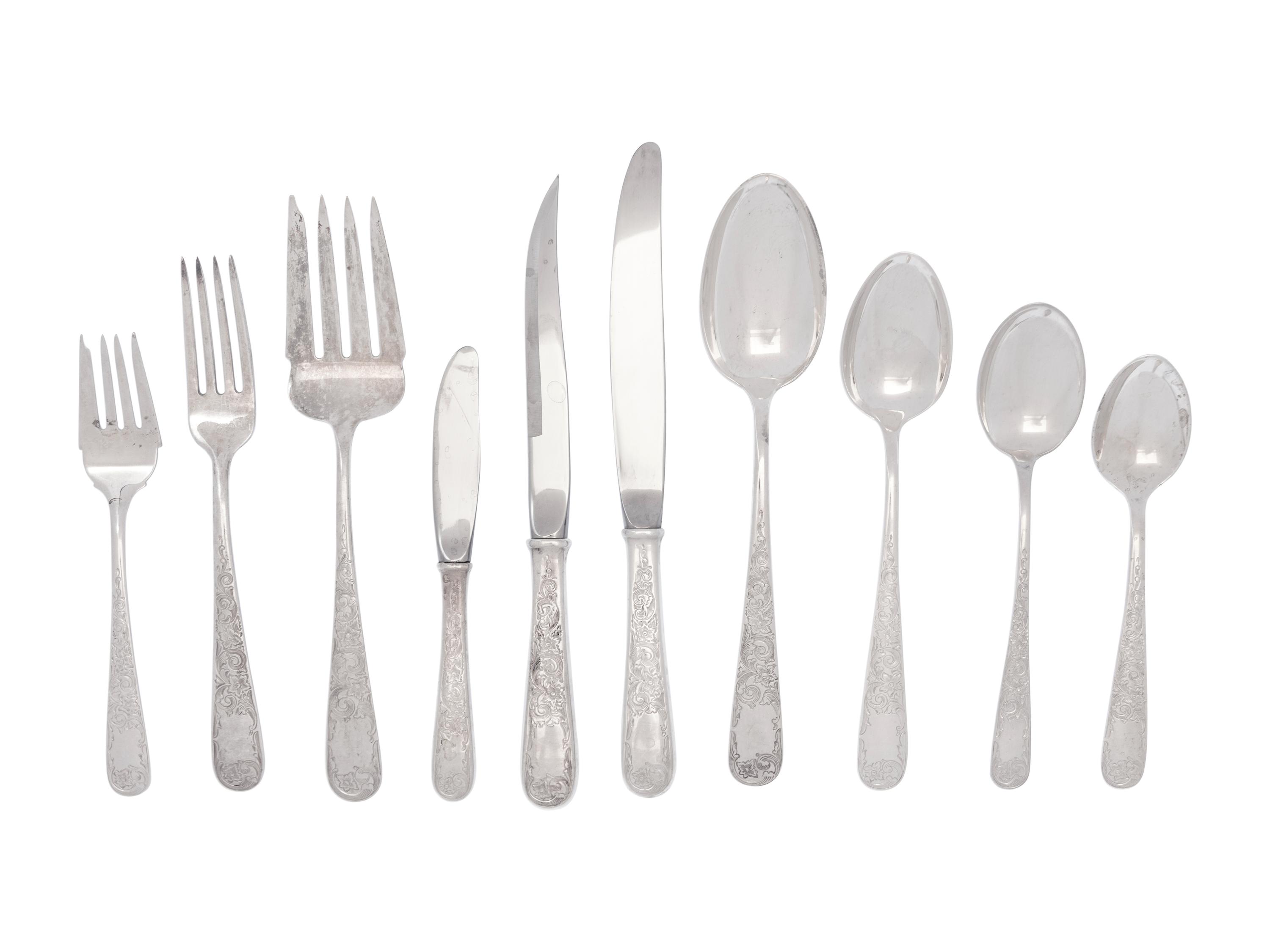 An American Silver Flatware Service