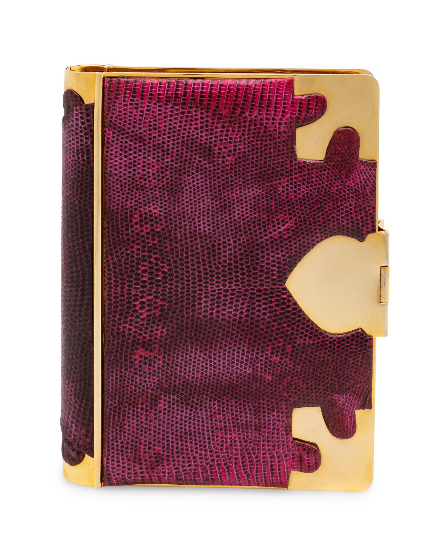 Judith Leiber, Snakeskin Book Clutch