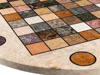 A Continental Parcel Gilt Specimen Marble Game Table