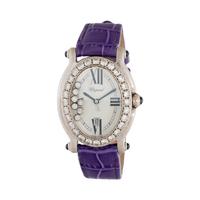 CHOPARD, WHITE GOLD AND DIAMOND 'HAPPY SPORT' WATCH