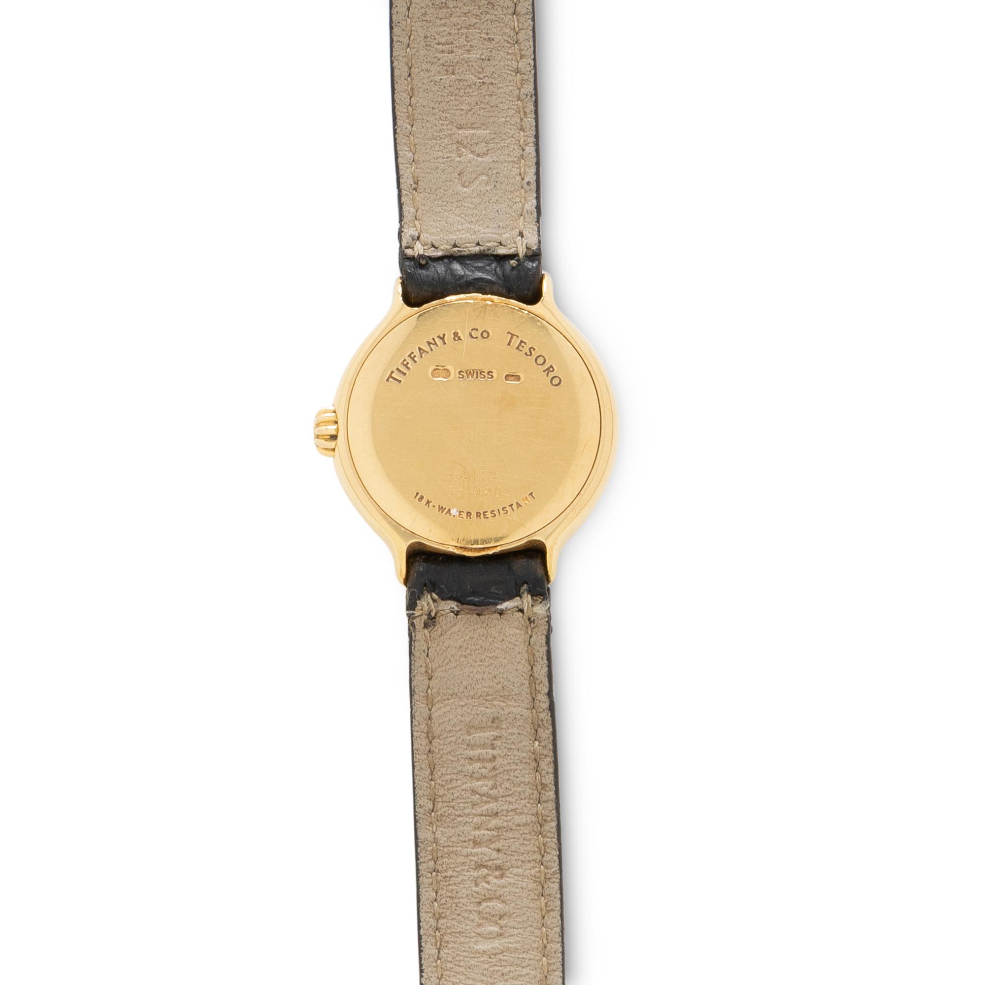 TIFFANY & CO., REF. LO130 YELLOW GOLD 'TESORO' WATCH