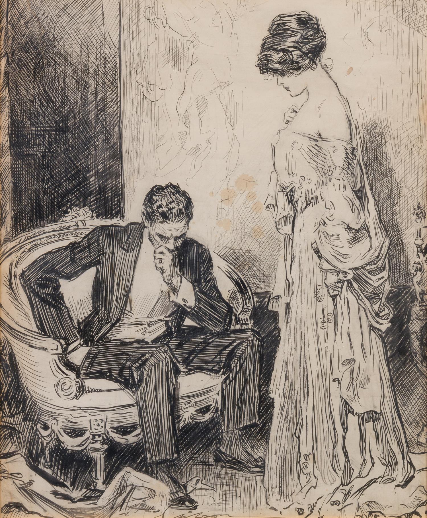 Charles Dana Gibson, (American, 1867-1944), The Confession