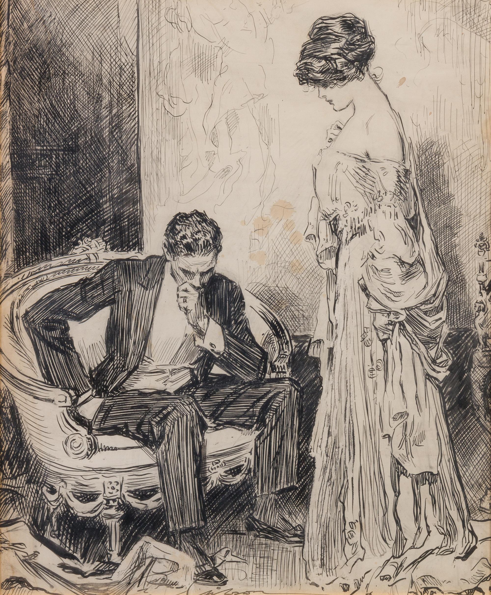 Charles Dana Gibson, (American, 1867-1944), The Confession