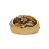 Italian, Bicolor Gold and Diamond Heart Ring