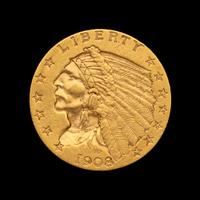A 1908 Indian Head $2.50 Gold Coin
