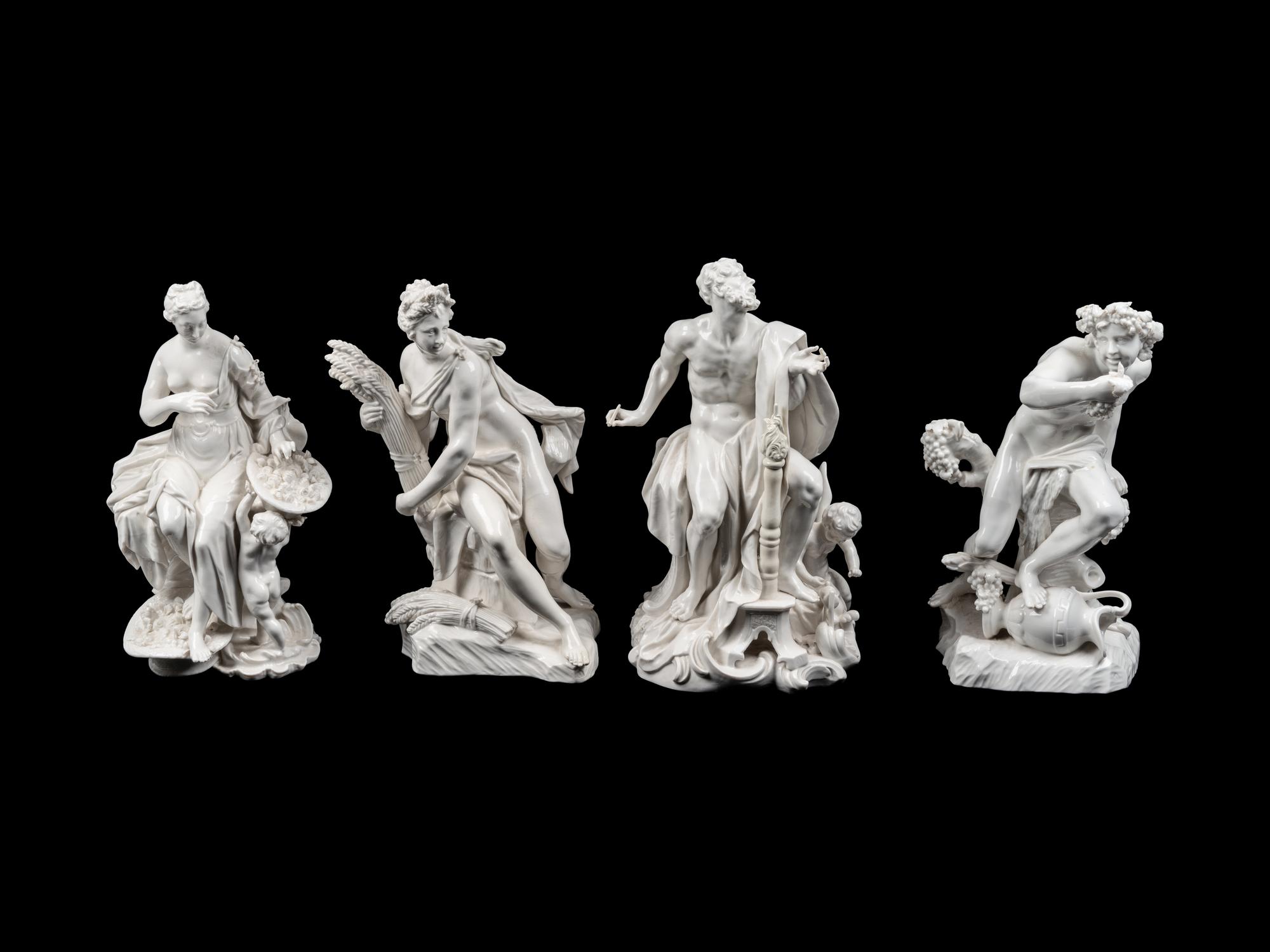 Four German Porcelain Figures Allegorical of the Seasons