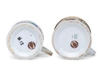 Two Barber's Porcelain Occupational Shaving Mugs